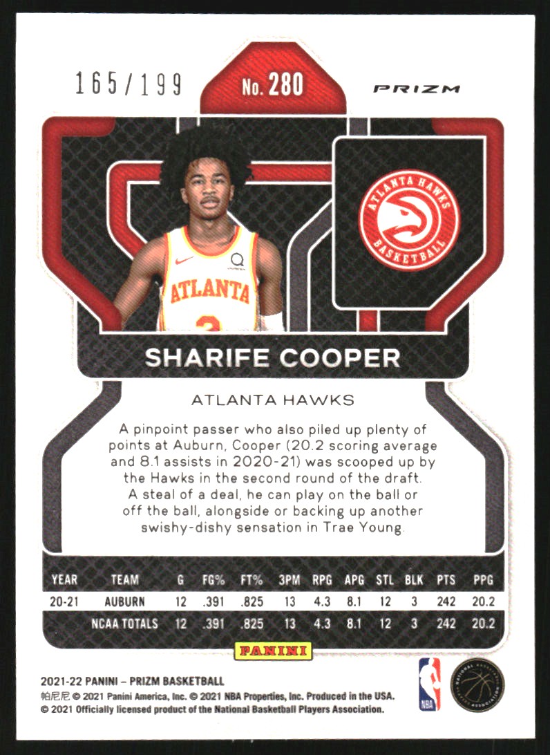 2021-22 Panini Prizm Prizms Blue #280 Sharife Cooper
