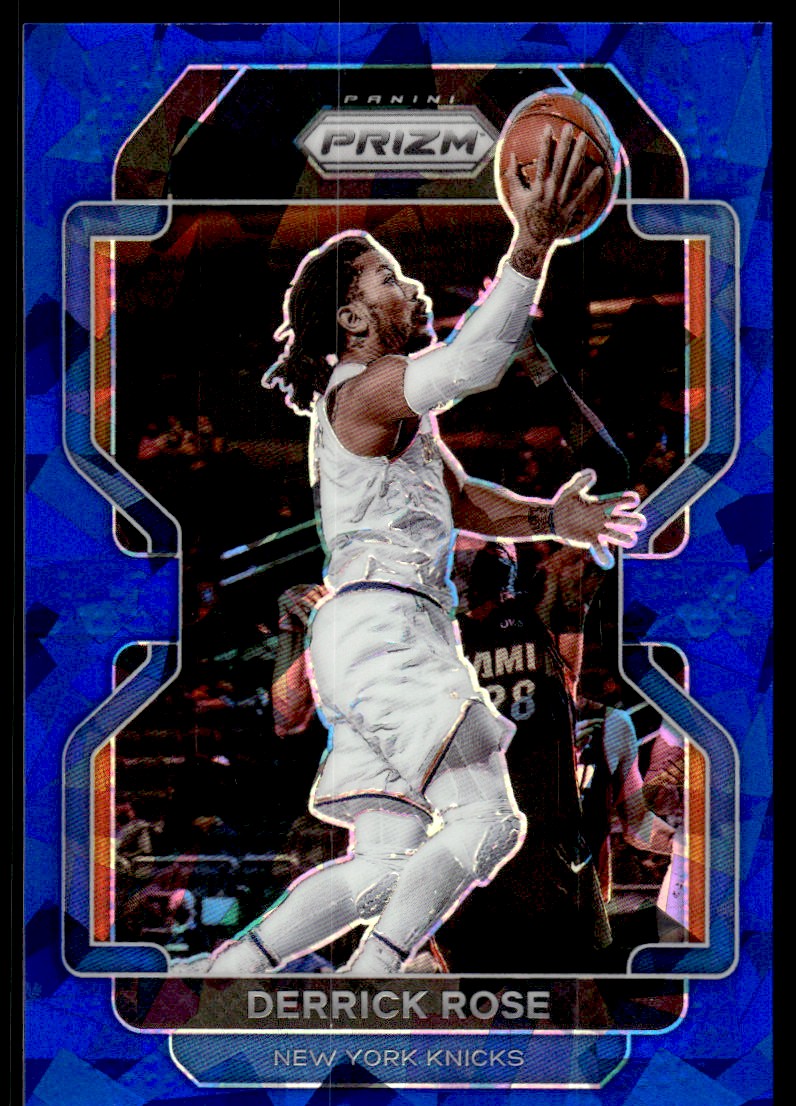2021-22 Panini Prizm Prizms Blue Ice #82 Derrick Rose