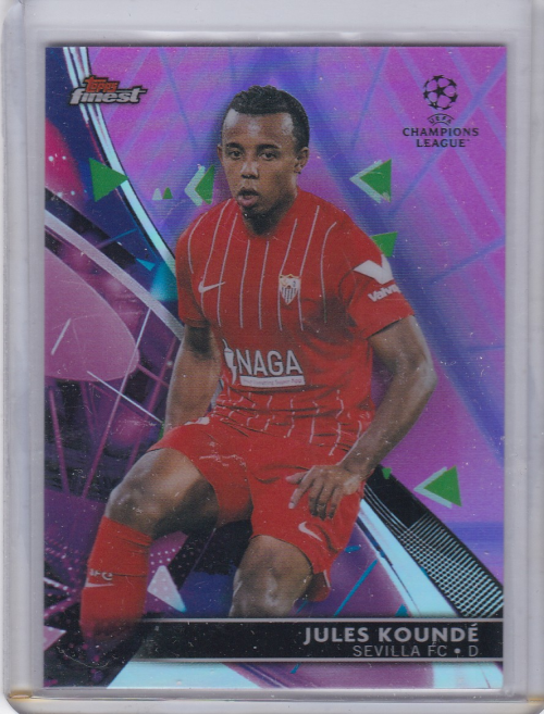 2021-22 Finest UEFA Champions League Pink Prism Refractors #81 Jules Kounde