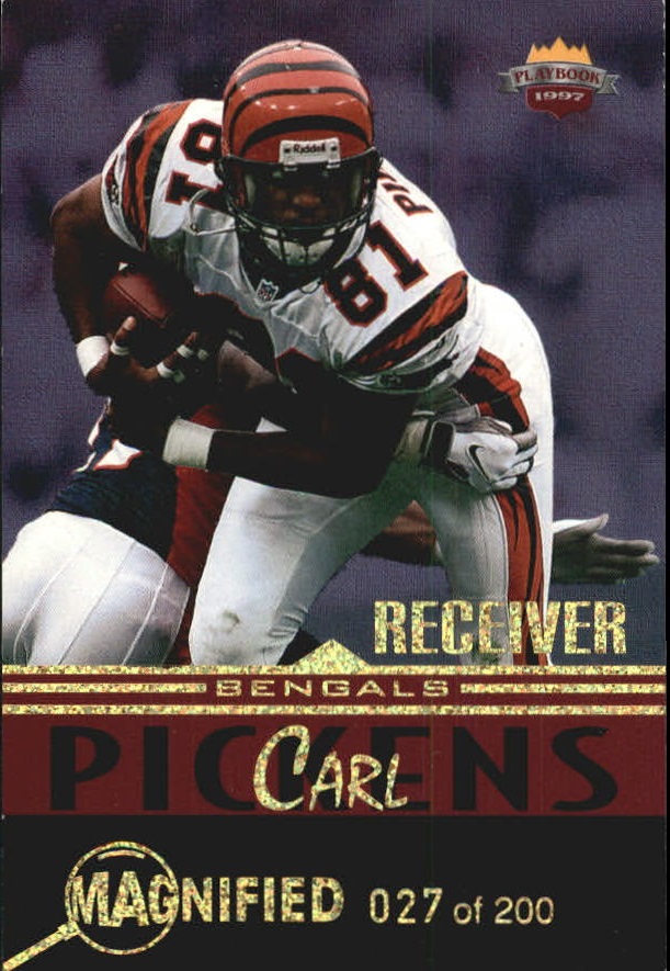 1997 Score Board Playbook By The Numbers Magnified Gold #WR1 Carl Pickens