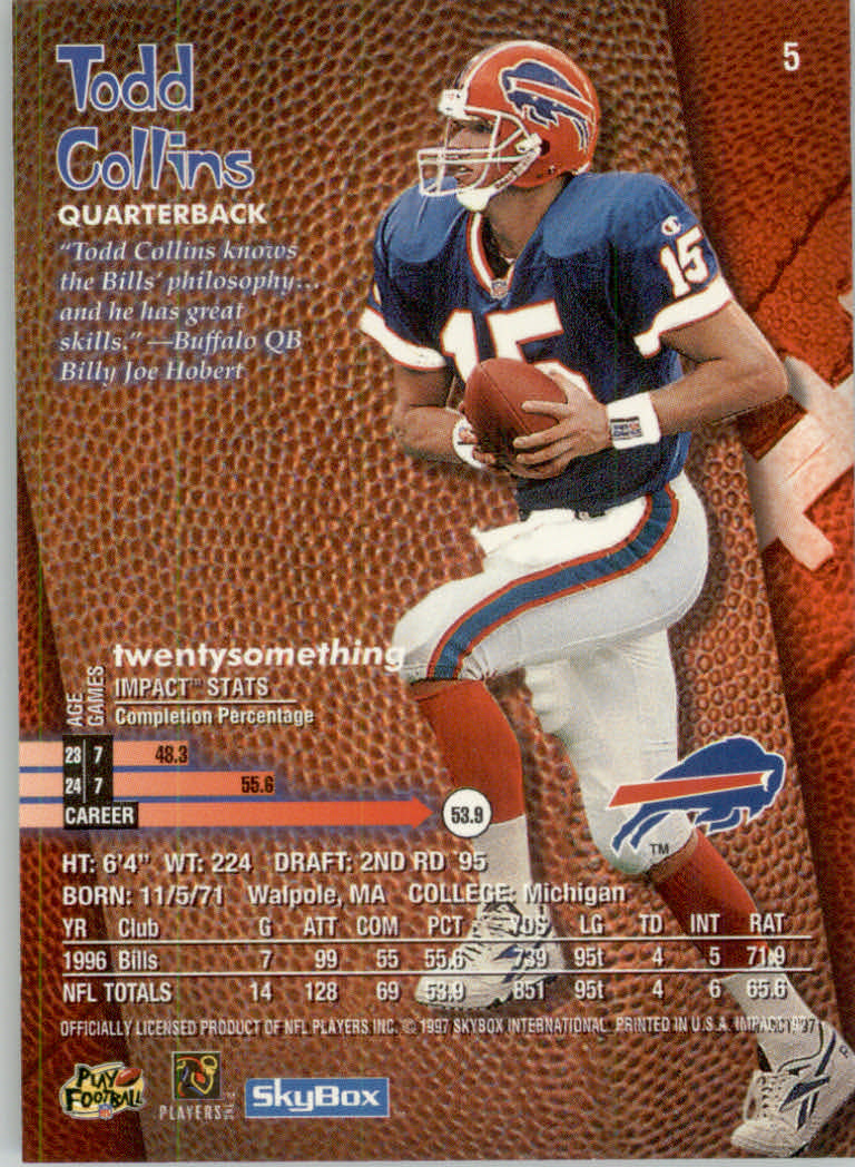 1997 Skybox Impact Football "Main Set" Base Cards - Picture 11 of 480