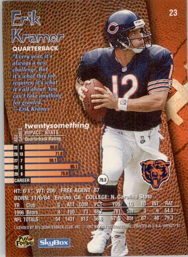 1997 Skybox Impact Football "Main Set" Base Cards - Picture 46 of 480