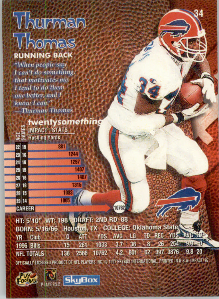 1997 Skybox Impact Football "Main Set" Base Cards - Picture 68 of 480