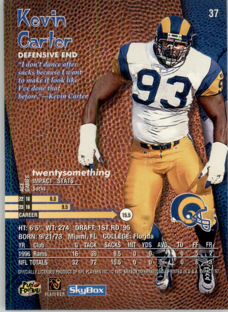 1997 Skybox Impact Football "Main Set" Base Cards - Picture 74 of 480