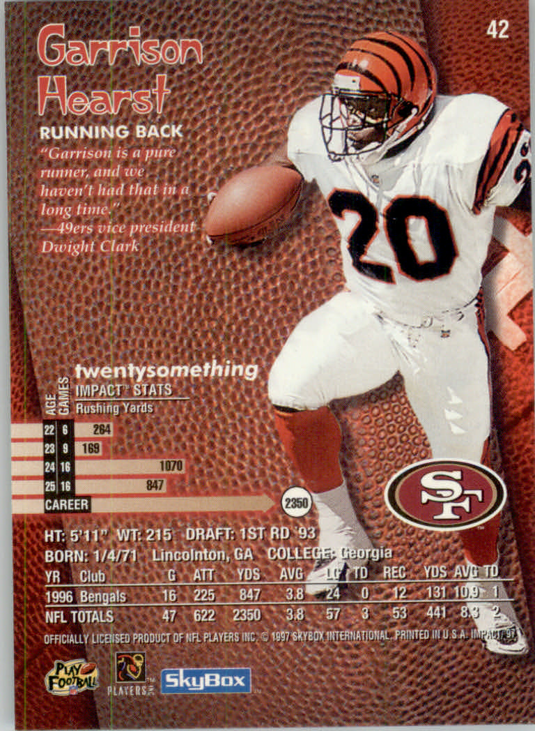 1997 Skybox Impact Football "Main Set" Base Cards - Picture 84 of 480