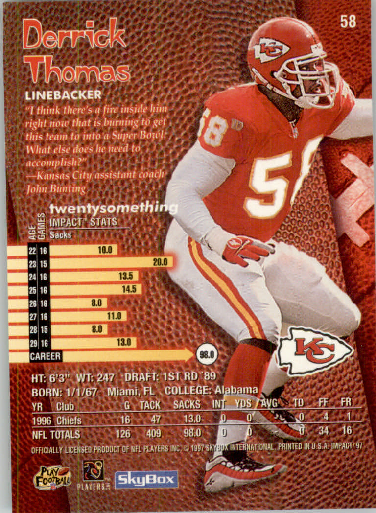 1997 Skybox Impact Football "Main Set" Base Cards - Picture 114 of 480