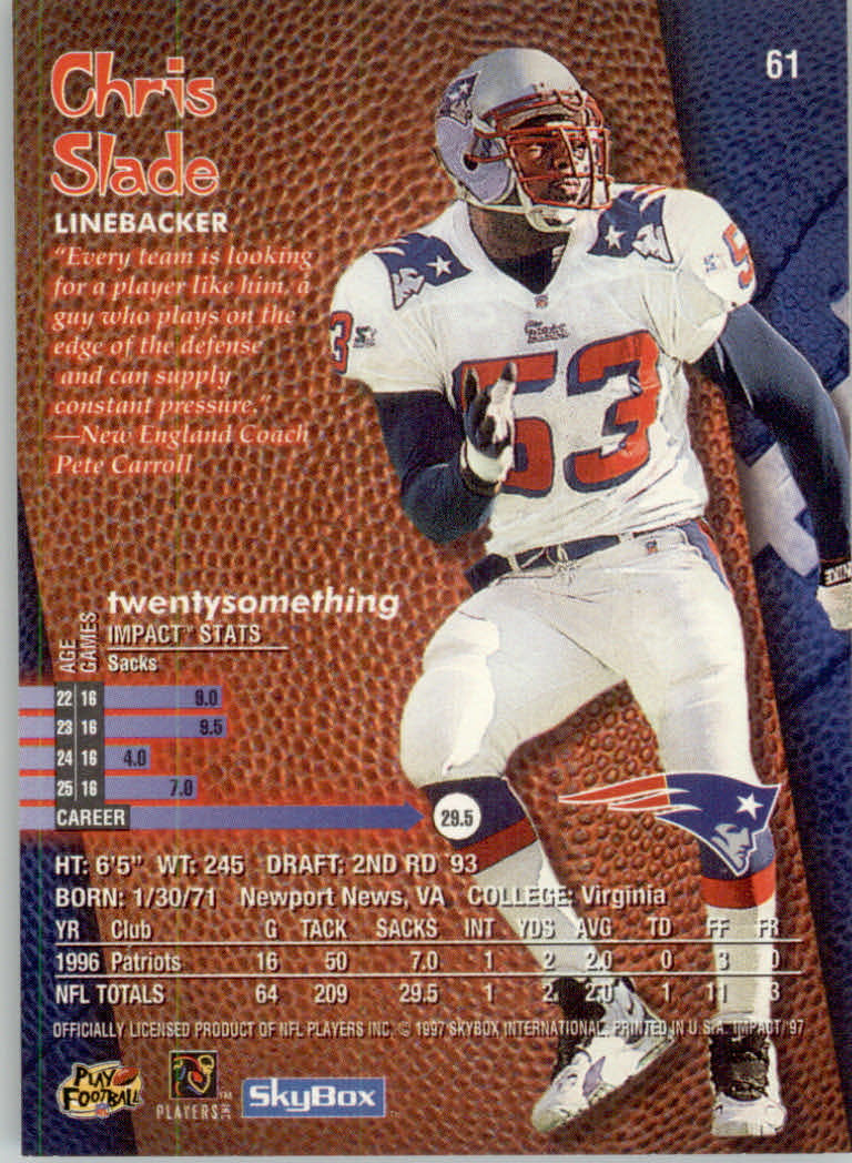 1997 Skybox Impact Football "Main Set" Base Cards - Picture 120 of 480