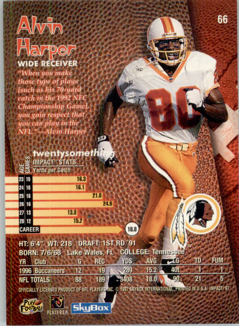 1997 Skybox Impact Football "Main Set" Base Cards - Picture 130 of 480