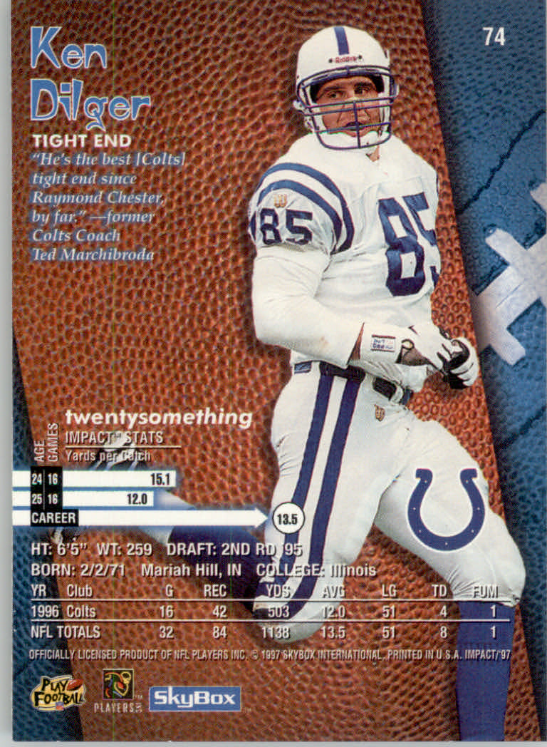 1997 Skybox Impact Football "Main Set" Base Cards - Picture 144 of 480