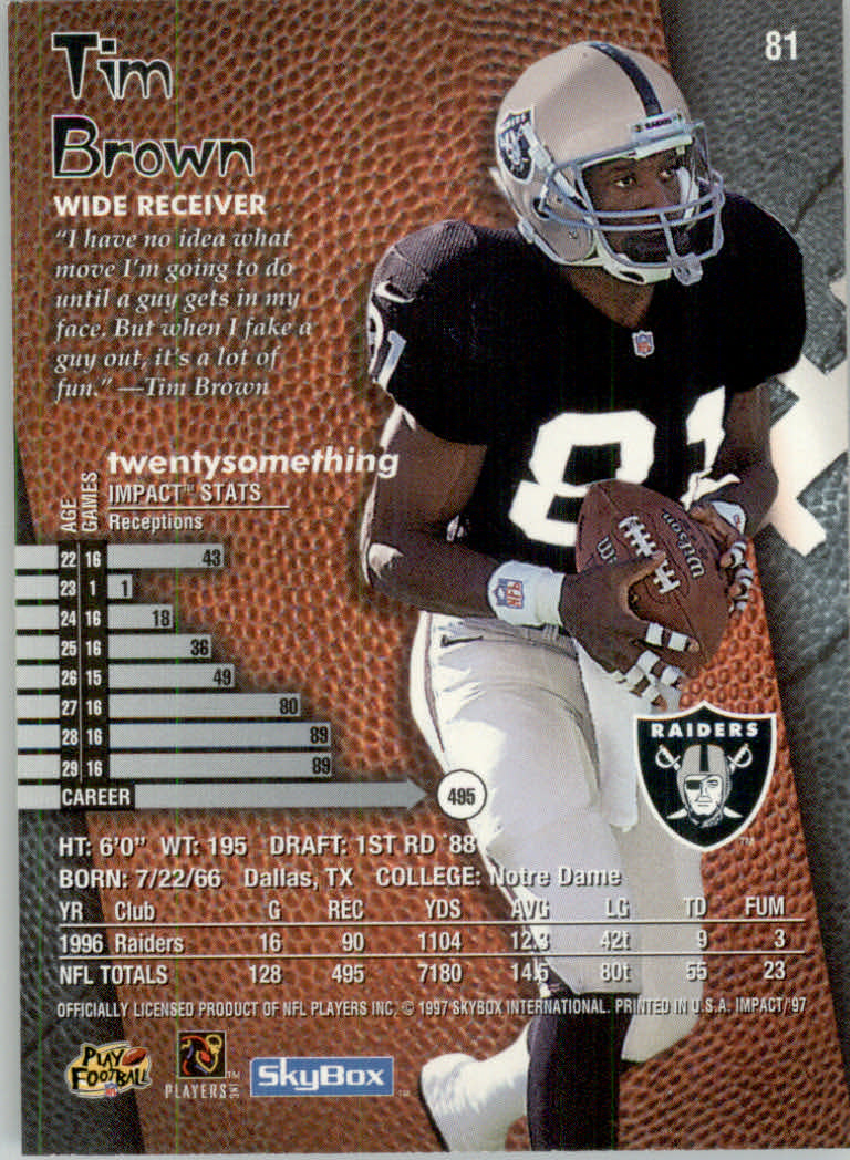 1997 Skybox Impact Football "Main Set" Base Cards - Picture 158 of 480