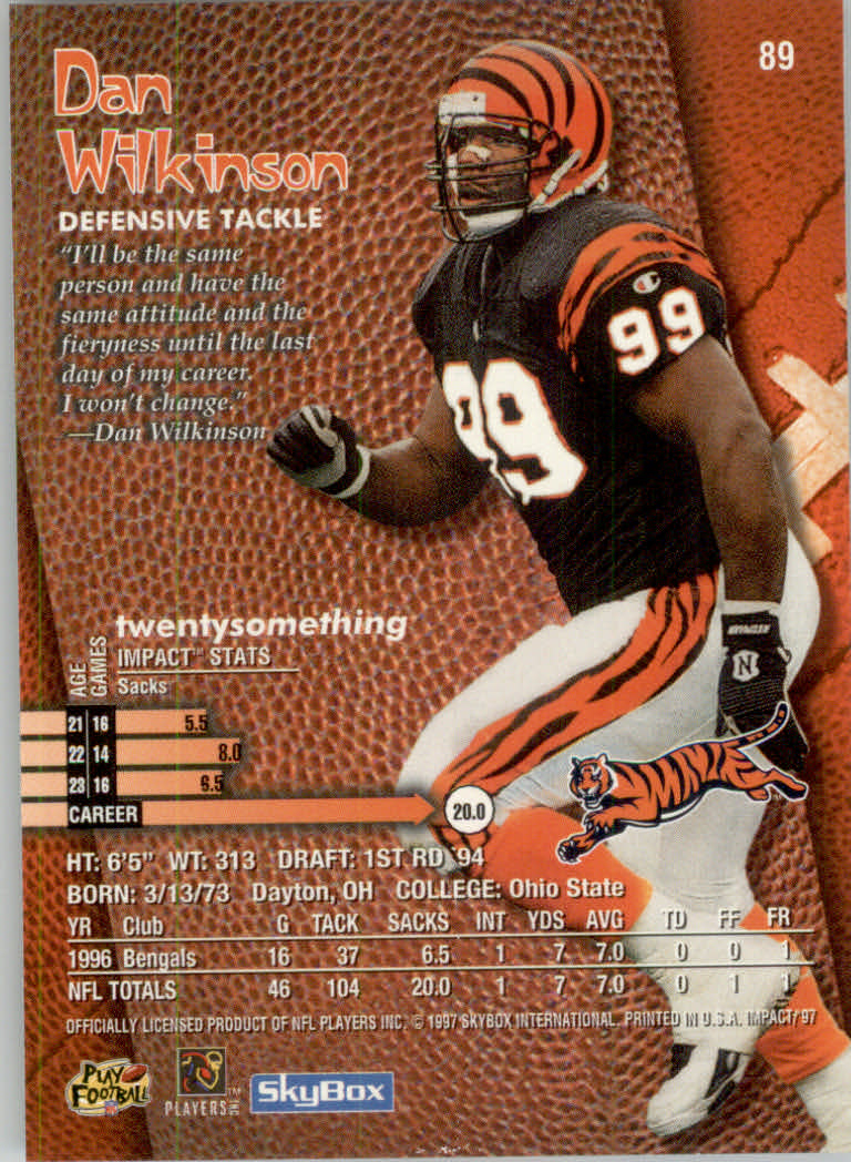 1997 Skybox Impact Football "Main Set" Base Cards - Picture 174 of 480