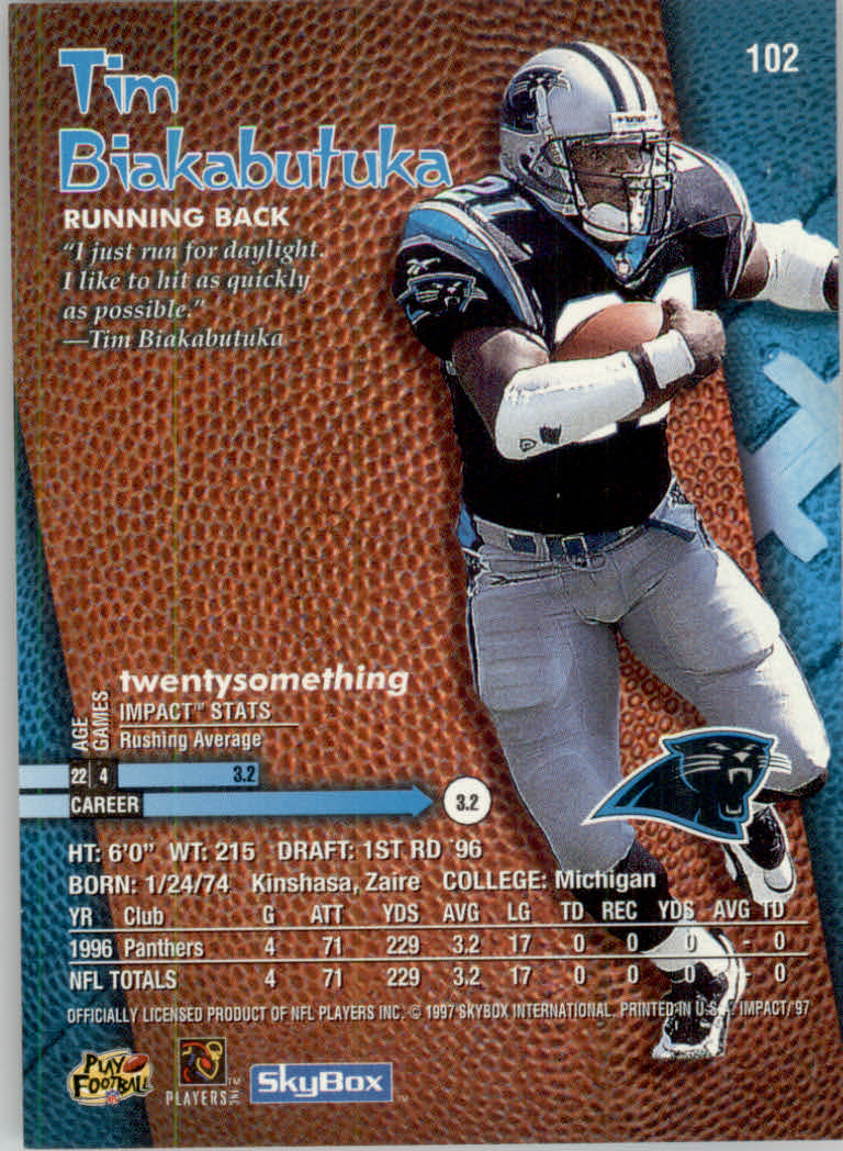 1997 Skybox Impact Football "Main Set" Base Cards - Picture 200 of 480