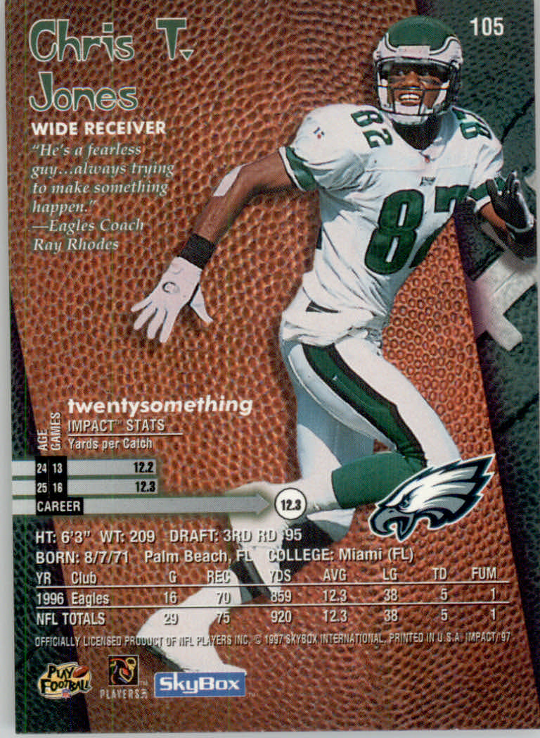1997 Skybox Impact Football "Main Set" Base Cards - Picture 206 of 480