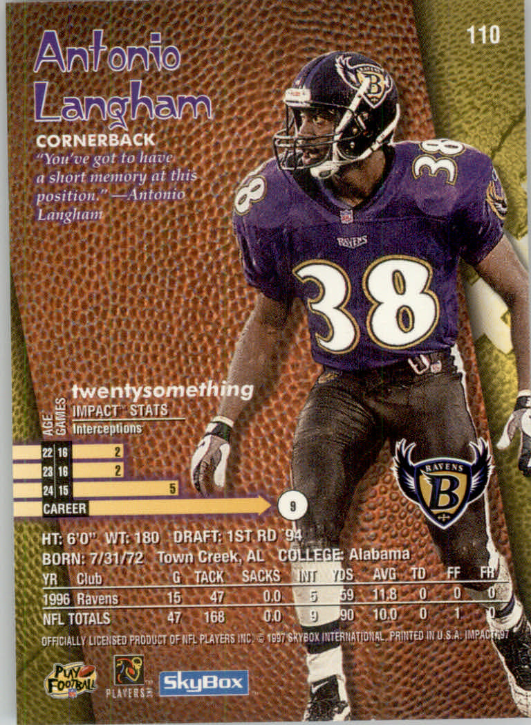 1997 Skybox Impact Football "Main Set" Base Cards - Picture 216 of 480