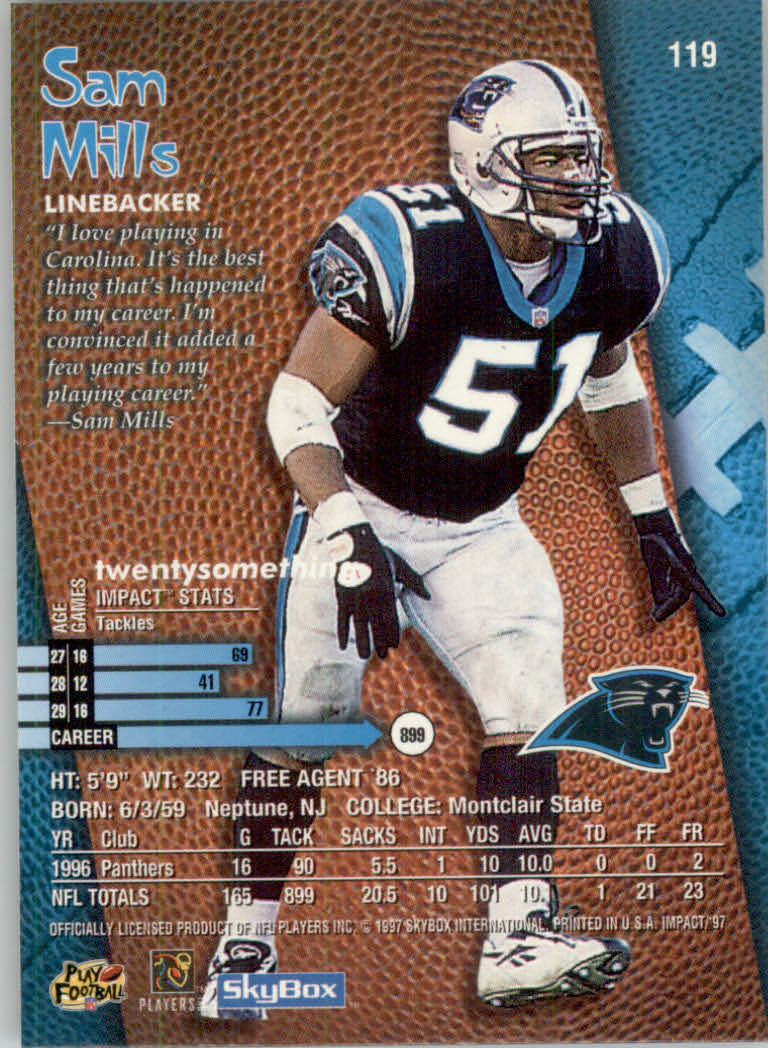 1997 Skybox Impact Football "Main Set" Base Cards - Picture 234 of 480