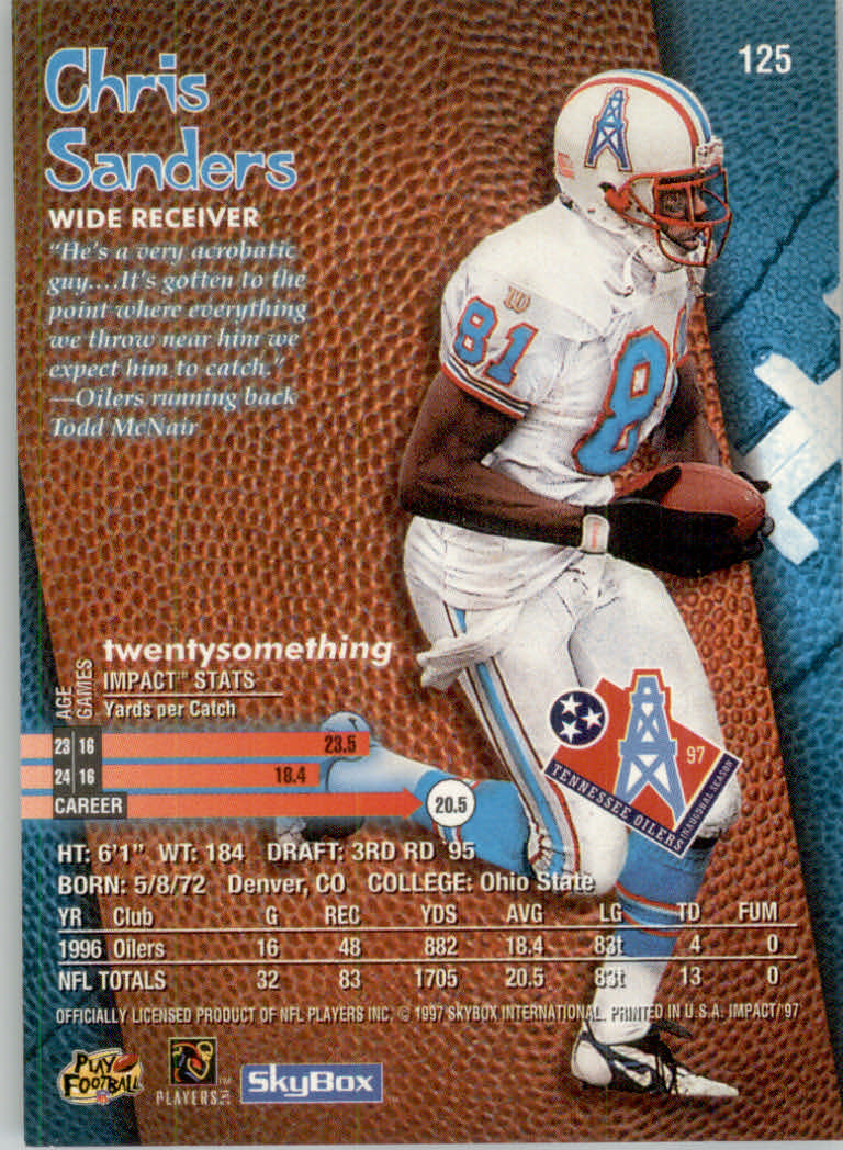 1997 Skybox Impact Football "Main Set" Base Cards - Picture 246 of 480