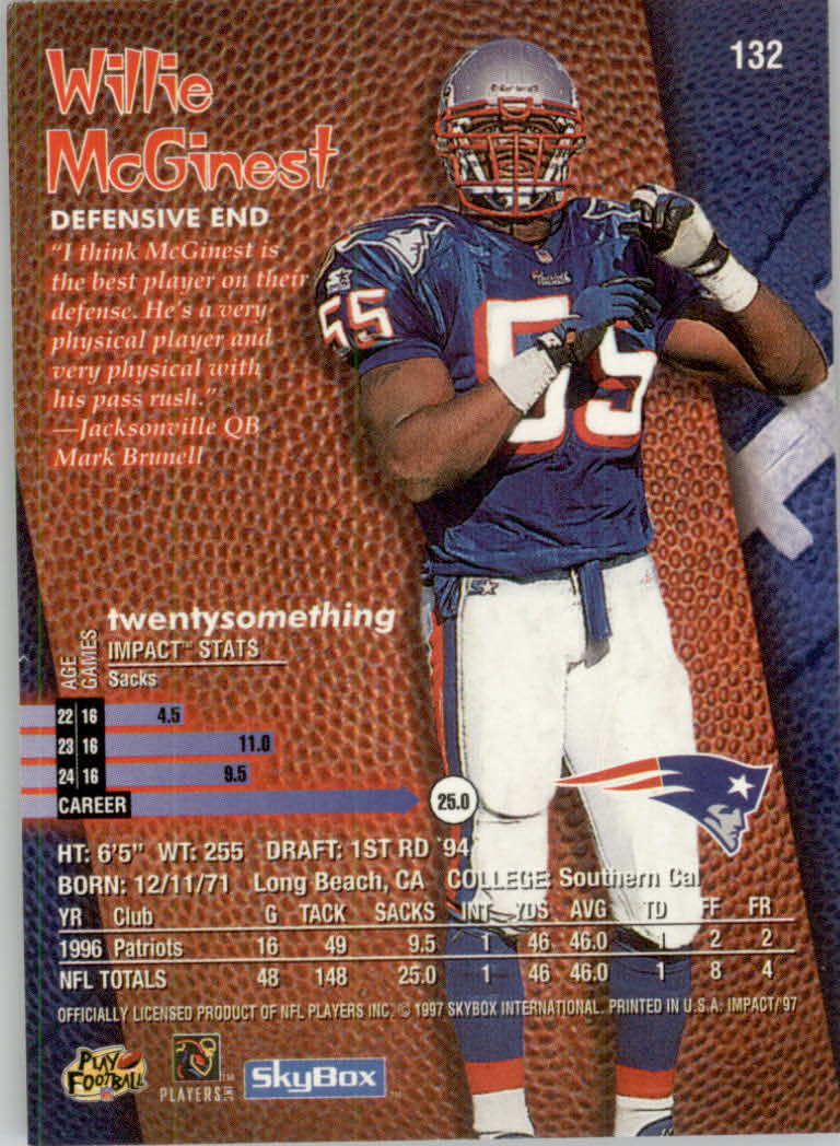 1997 Skybox Impact Football "Main Set" Base Cards - Picture 260 of 480