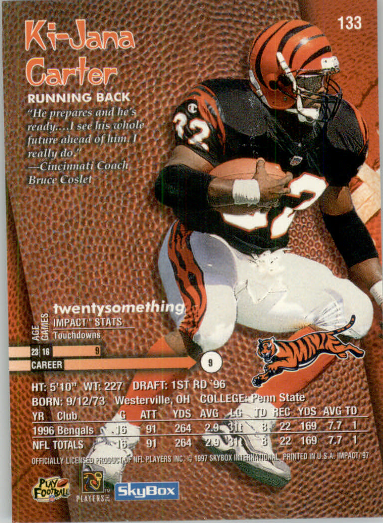 1997 Skybox Impact Football "Main Set" Base Cards - Picture 262 of 480