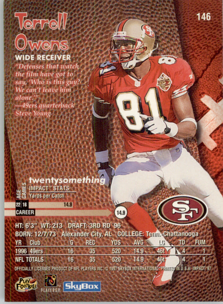 1997 Skybox Impact Football "Main Set" Base Cards - Picture 288 of 480