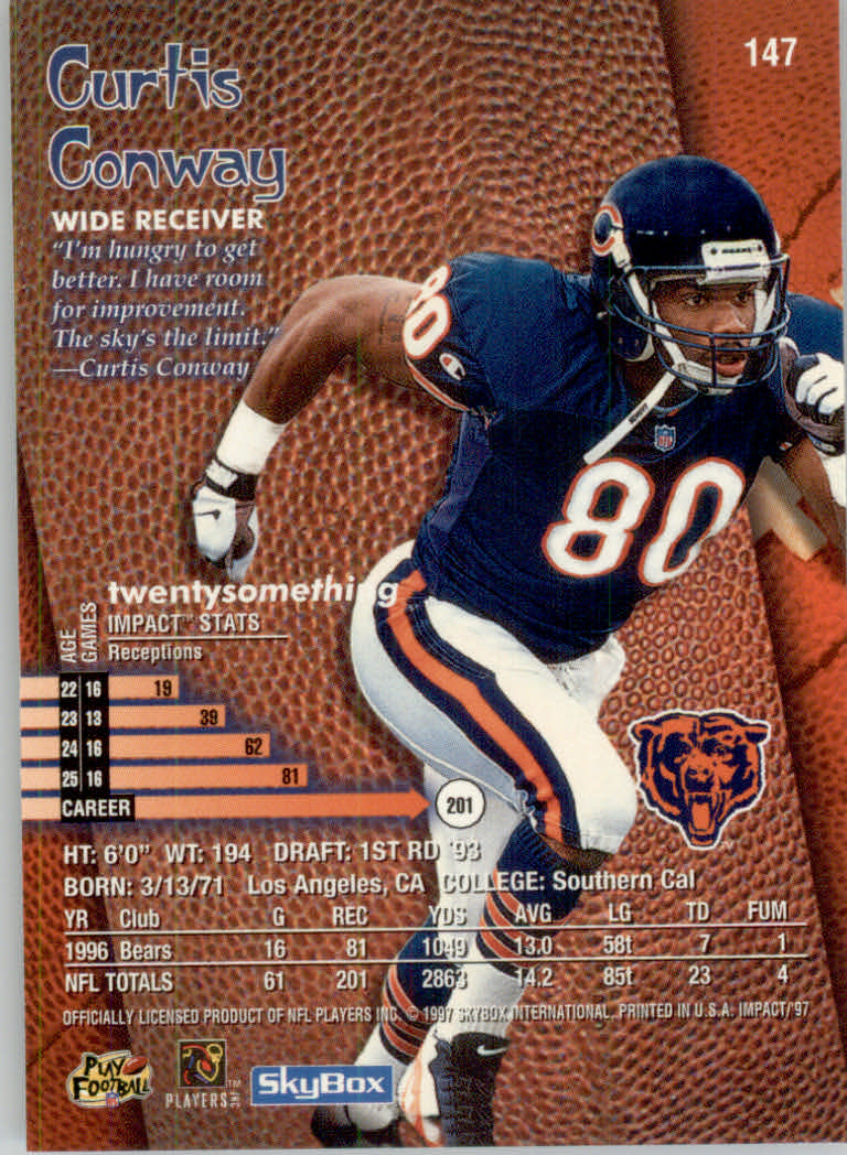 1997 Skybox Impact Football "Main Set" Base Cards - Picture 290 of 480