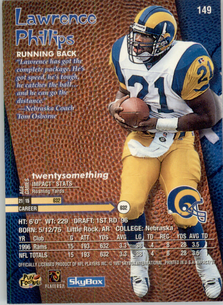 1997 Skybox Impact Football "Main Set" Base Cards - Picture 294 of 480