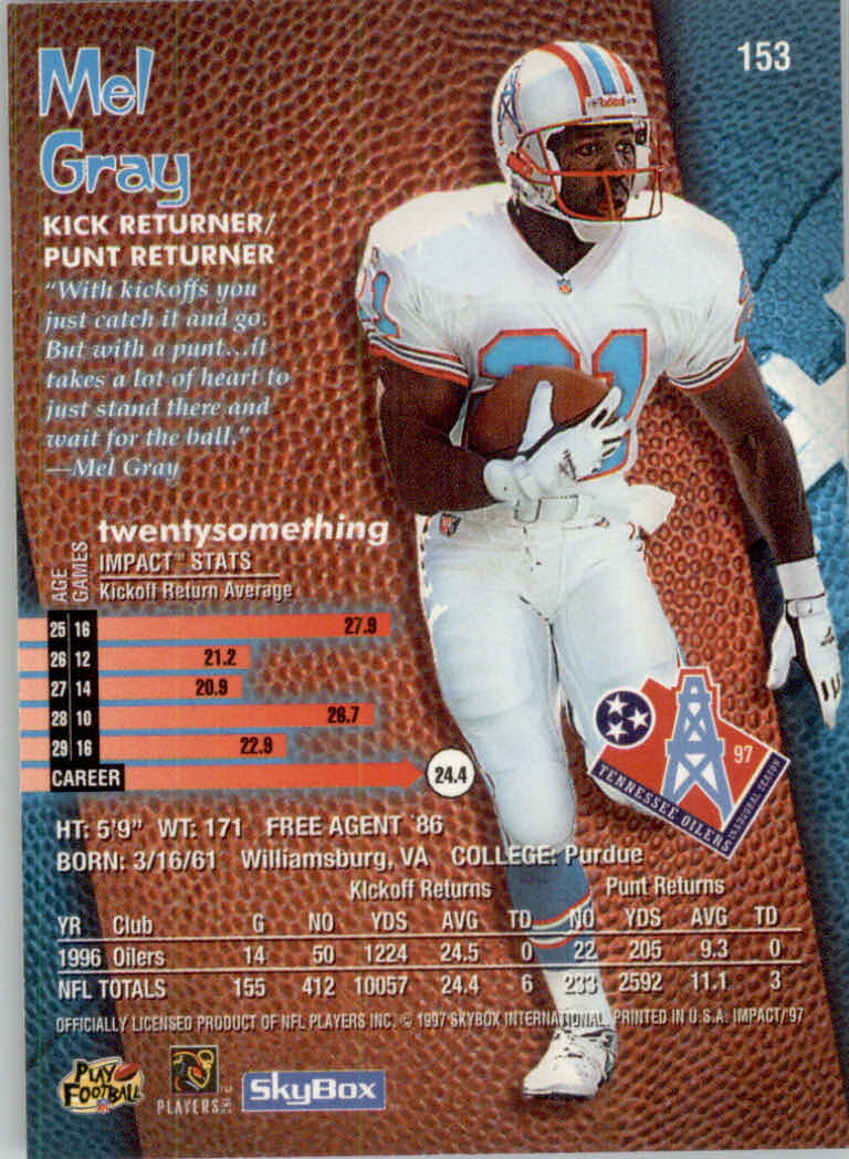 1997 Skybox Impact Football "Main Set" Base Cards - Picture 302 of 480