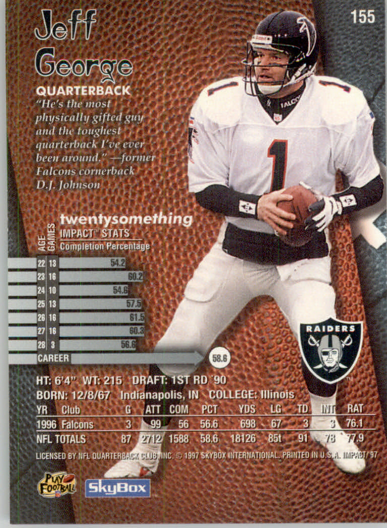 1997 Skybox Impact Football "Main Set" Base Cards - Picture 306 of 480
