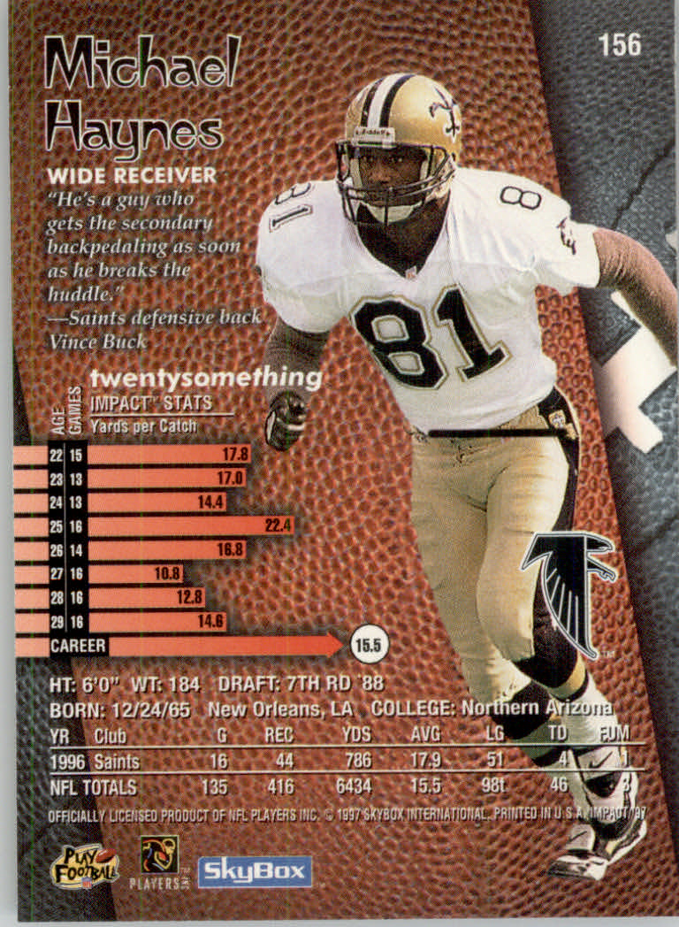 1997 Skybox Impact Football "Main Set" Base Cards - Picture 308 of 480