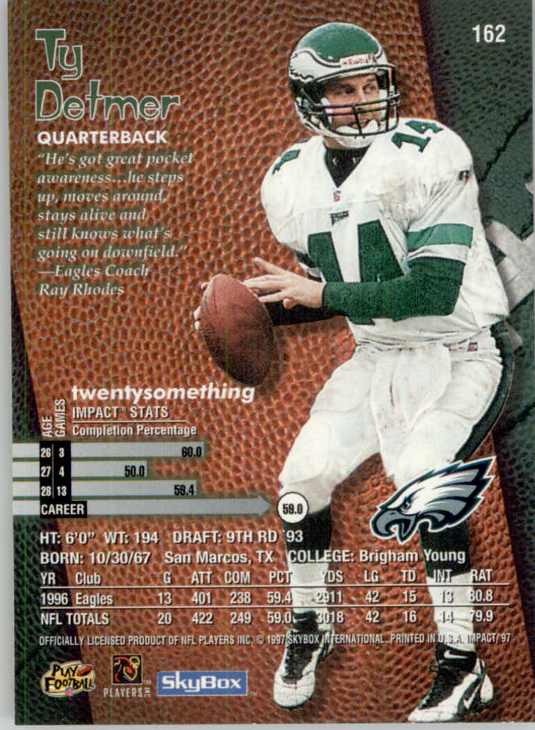 1997 Skybox Impact Football "Main Set" Base Cards - Picture 318 of 480