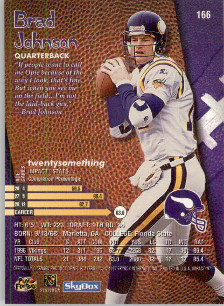 1997 Skybox Impact Football "Main Set" Base Cards - Picture 326 of 480