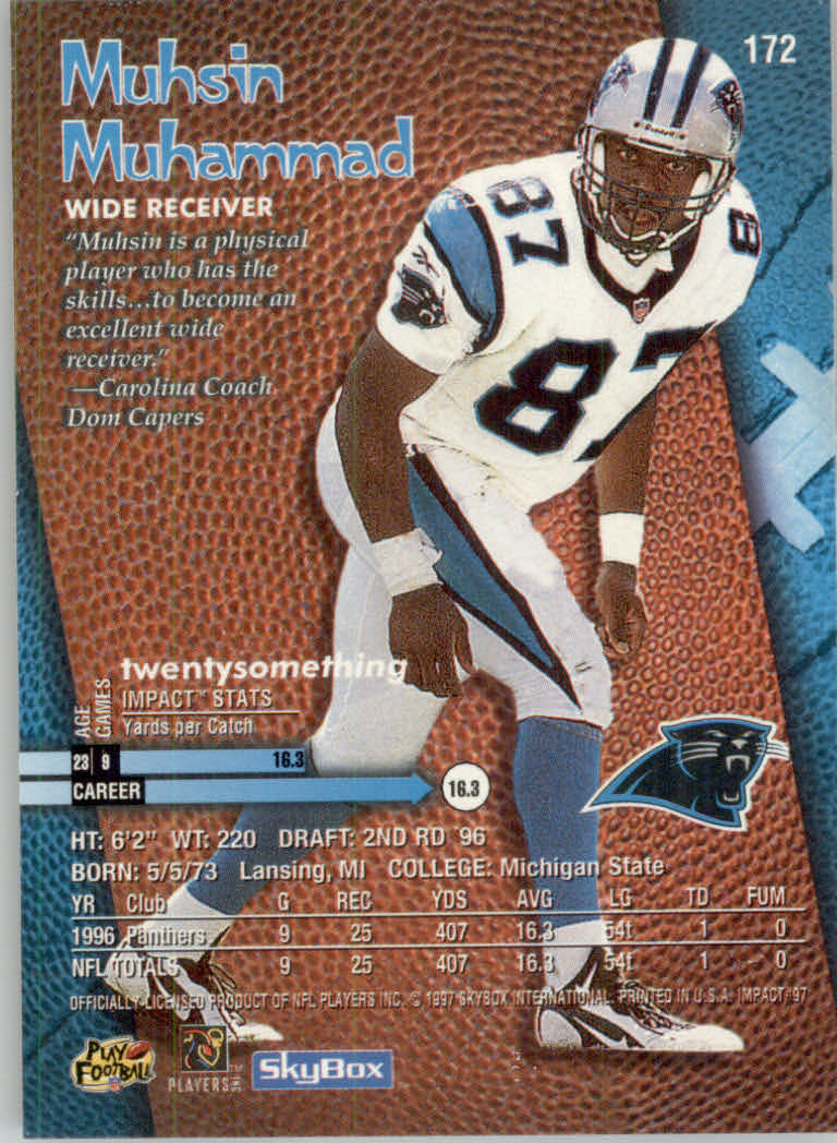 1997 Skybox Impact Football "Main Set" Base Cards - Picture 338 of 480