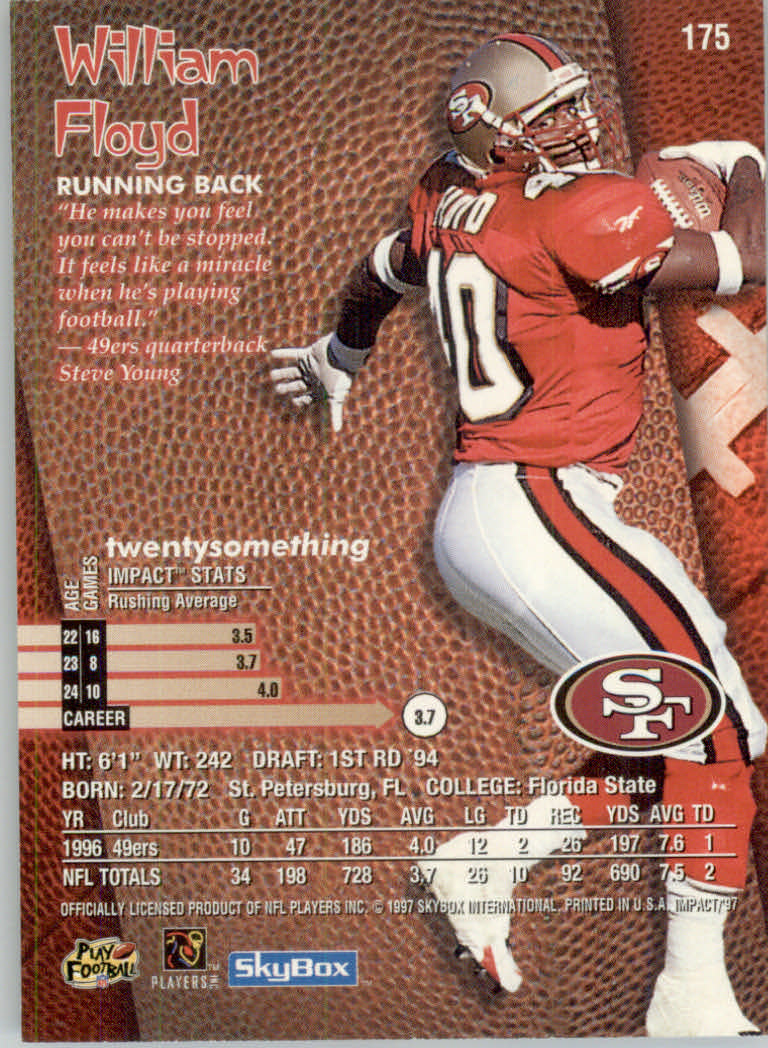 1997 Skybox Impact Football "Main Set" Base Cards - Picture 344 of 480