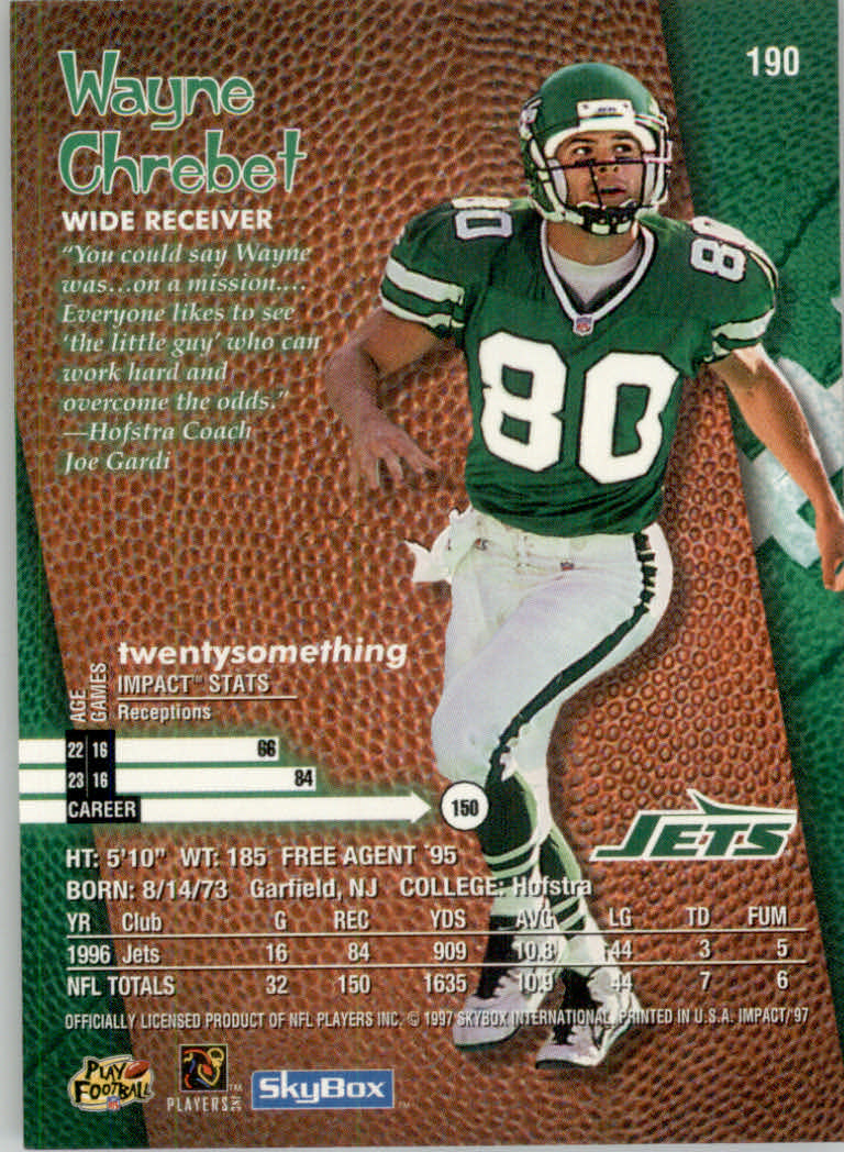 1997 Skybox Impact Football "Main Set" Base Cards - Picture 374 of 480