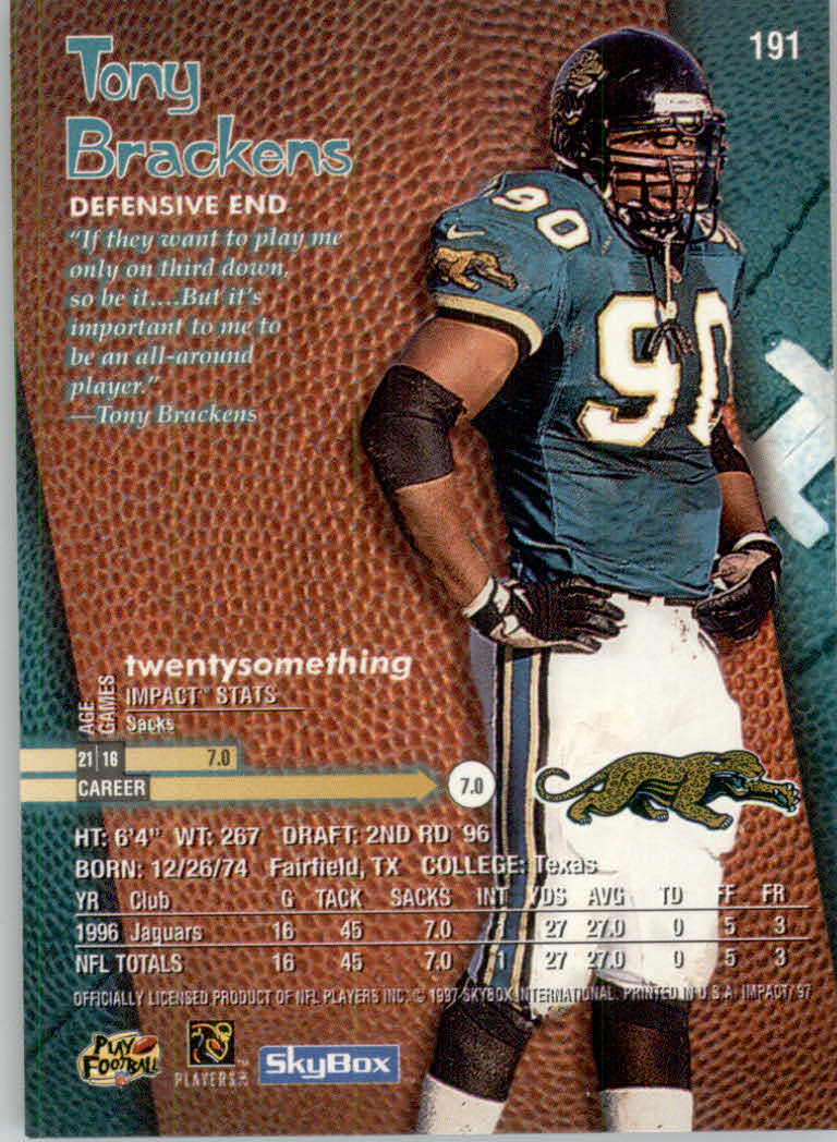1997 Skybox Impact Football "Main Set" Base Cards - Picture 376 of 480