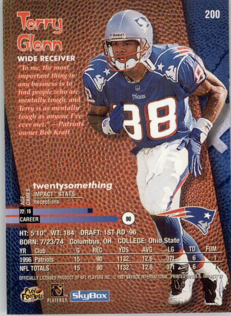 1997 Skybox Impact Football "Main Set" Base Cards - Picture 392 of 480