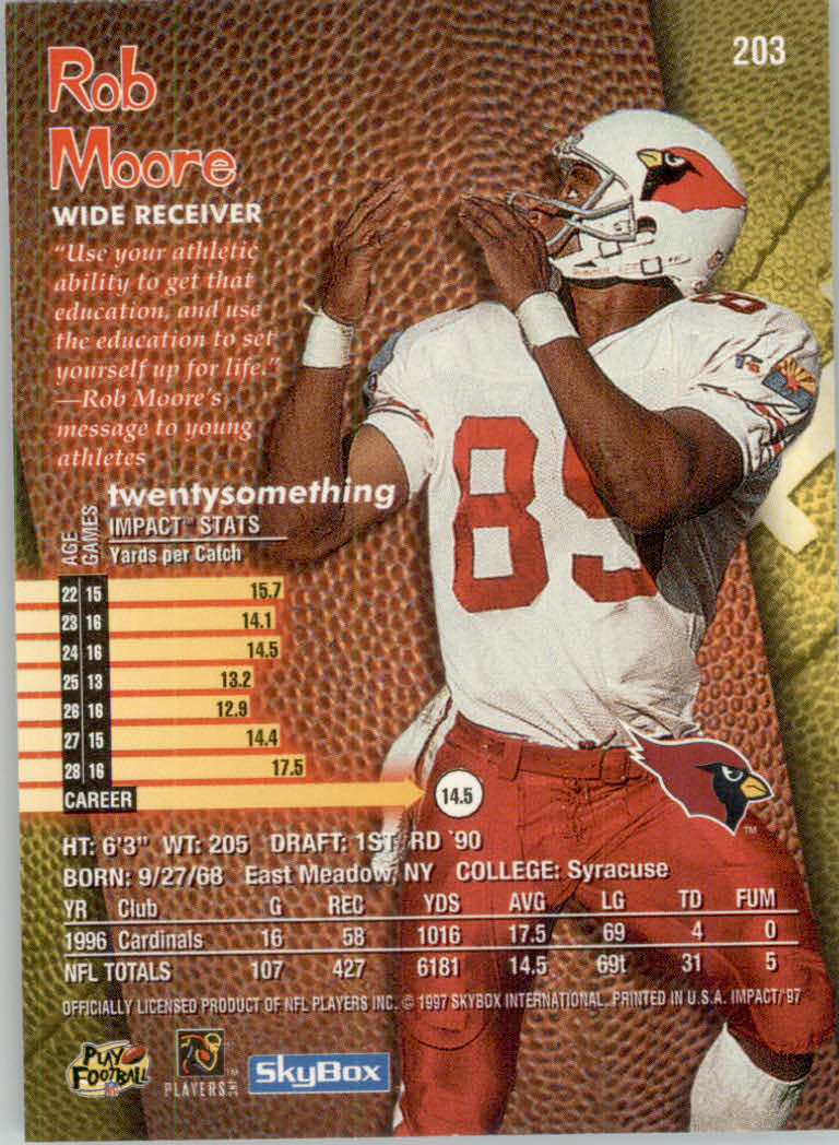 1997 Skybox Impact Football "Main Set" Base Cards - Picture 398 of 480