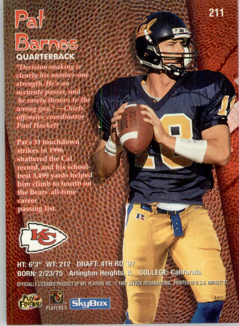 1997 Skybox Impact Football "Main Set" Base Cards - Picture 414 of 480