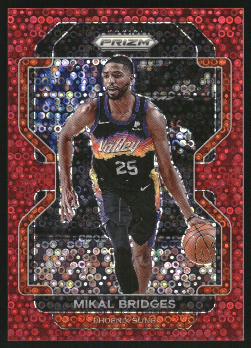 2021-22 Panini Prizm Prizms Fast Break Red #27 Mikal Bridges