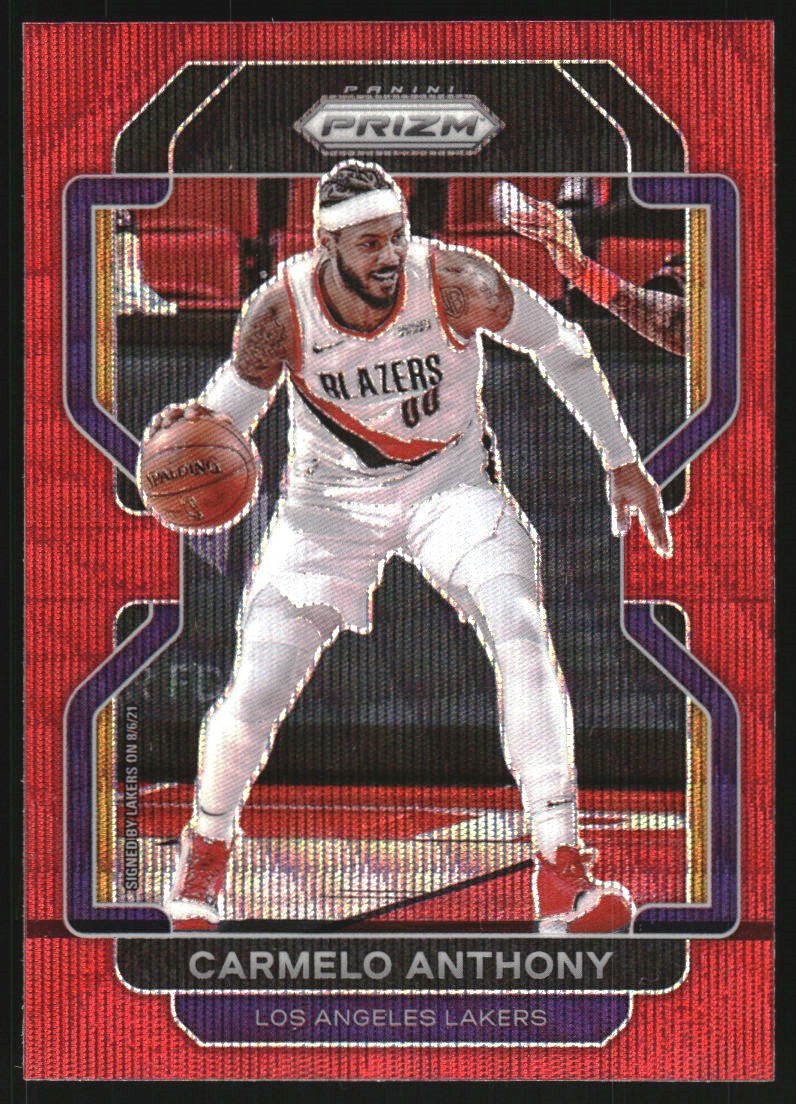 2021-22 Panini Prizm Prizms Hyper #11 Carmelo Anthony