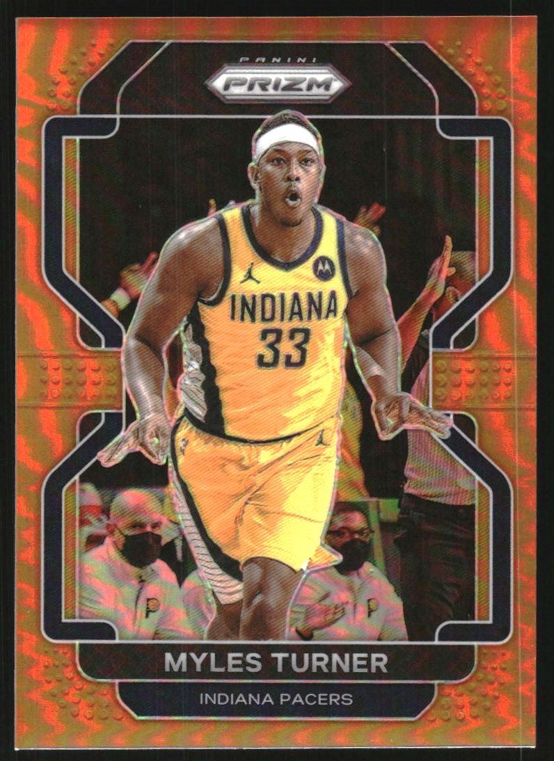 2021-22 Panini Prizm Prizms Orange #175 Myles Turner on Fanatics