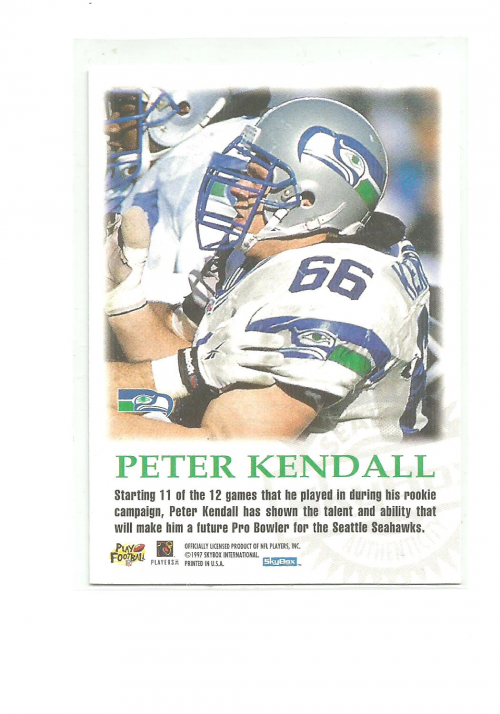 1997 SkyBox Premium Autographics #34 Pete Kendall EX/S back image