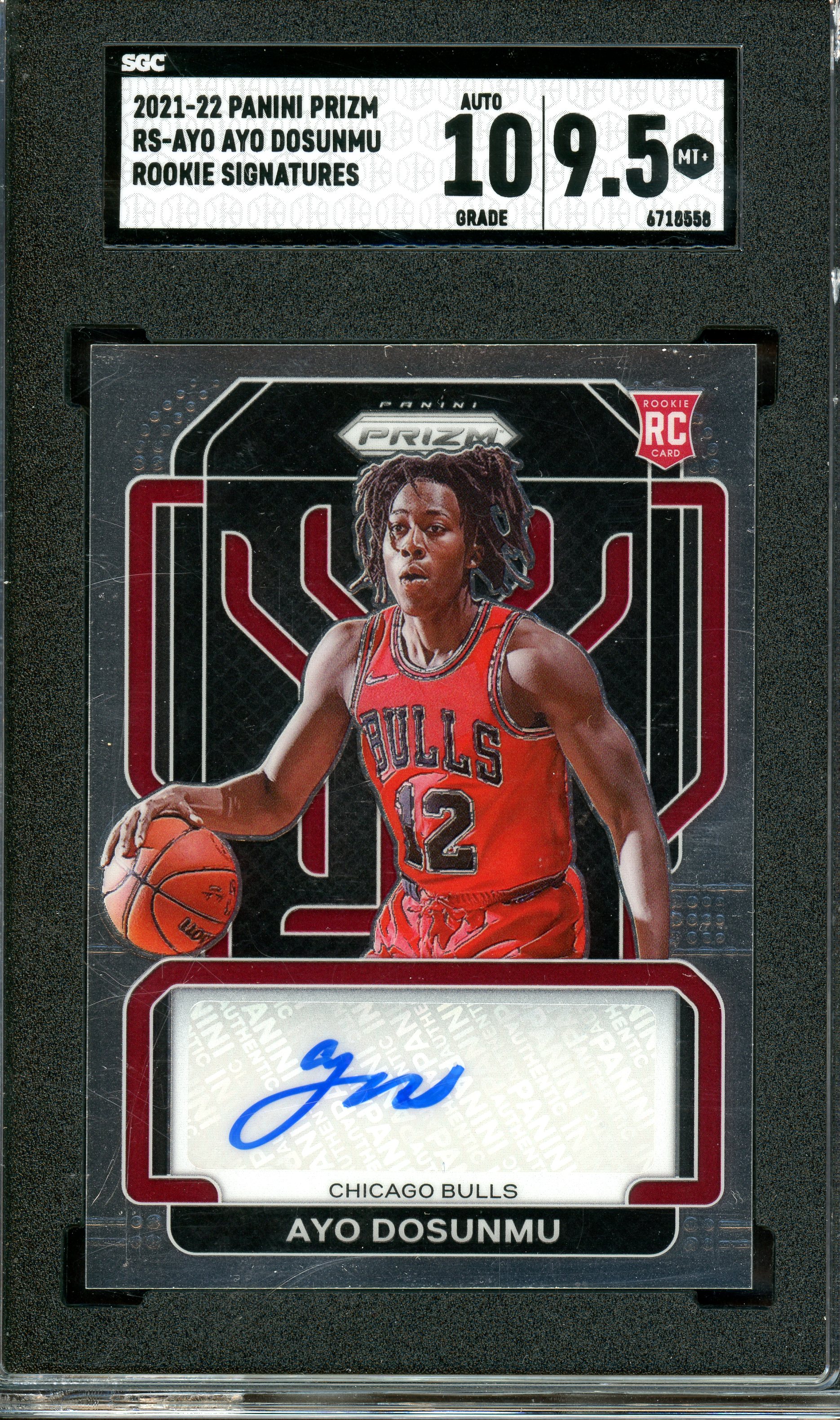 Ayo Dosunmu RC rookie jsy auto /99シリ 未開封 AYO DOSUNMU 2021-22 Panini Prizm Rookie Signatures AUTO SGC Gem