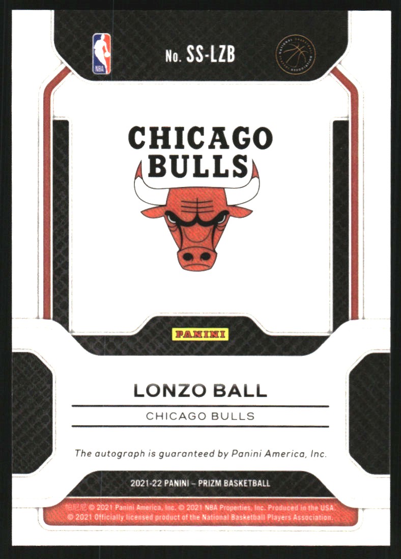 2021-22 Panini Prizm Sensational Signatures #30 Lonzo Ball