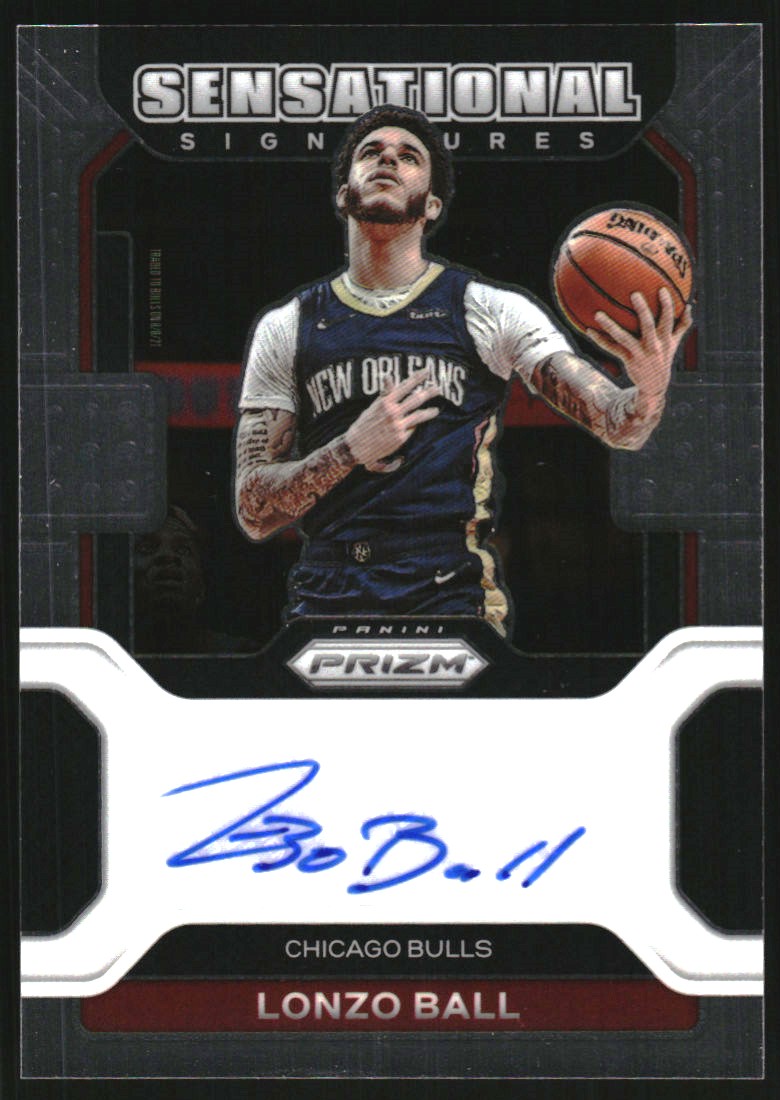 2021-22 Panini Prizm Sensational Signatures #30 Lonzo Ball