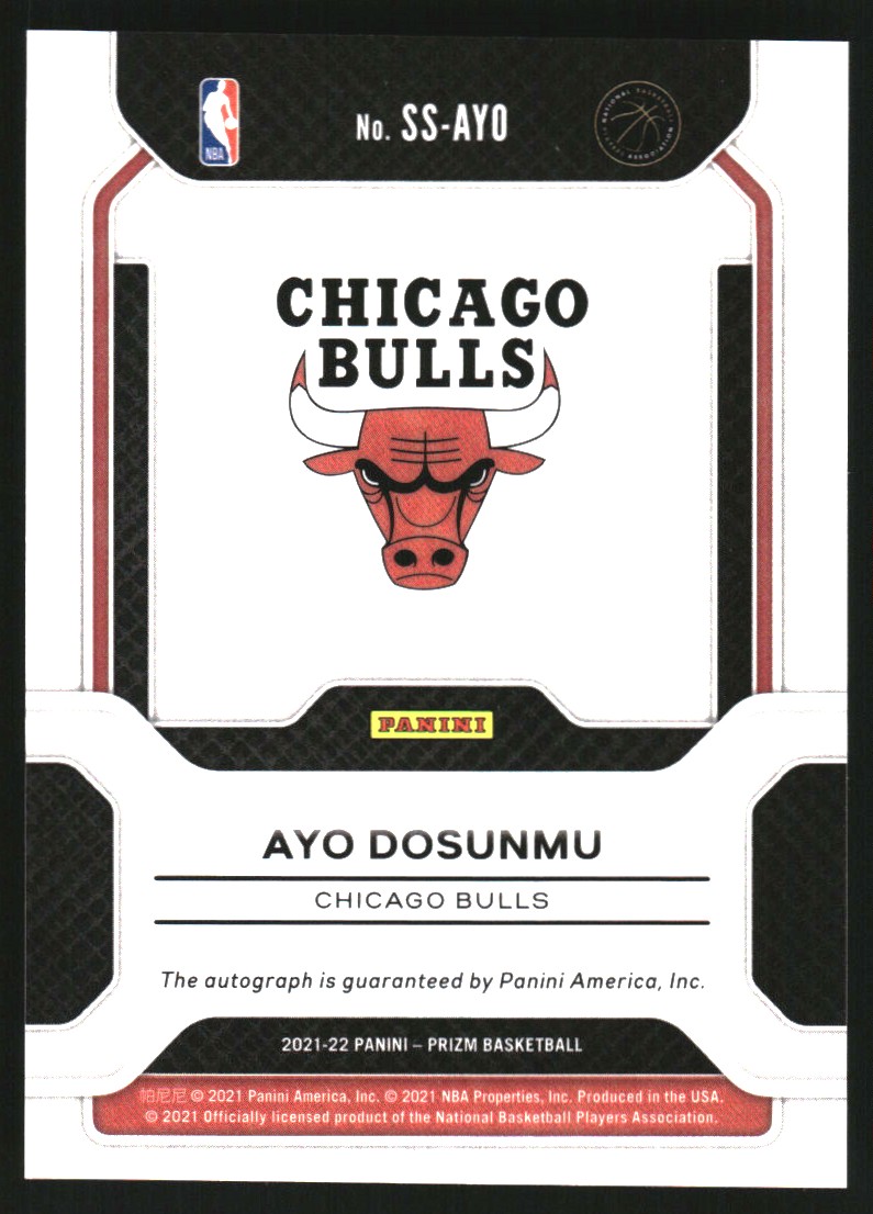 2021-22 Panini Prizm Sensational Signatures #83 Ayo Dosunmu