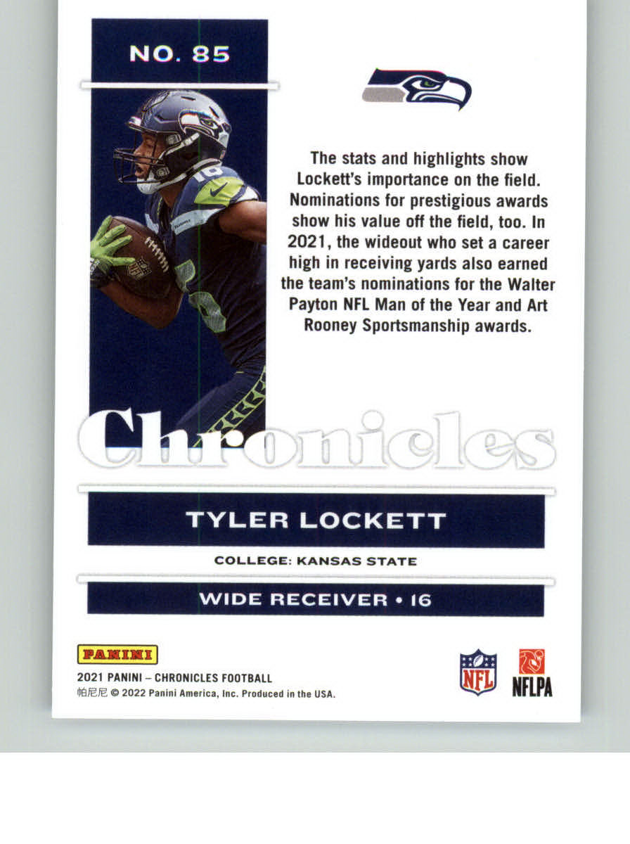 2021 Panini Chronicles #85 Tyler Lockett back image
