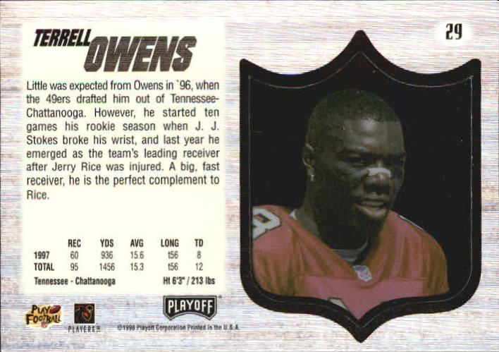 1998 Absolute Hobby Silver #29 Terrell Owens back image