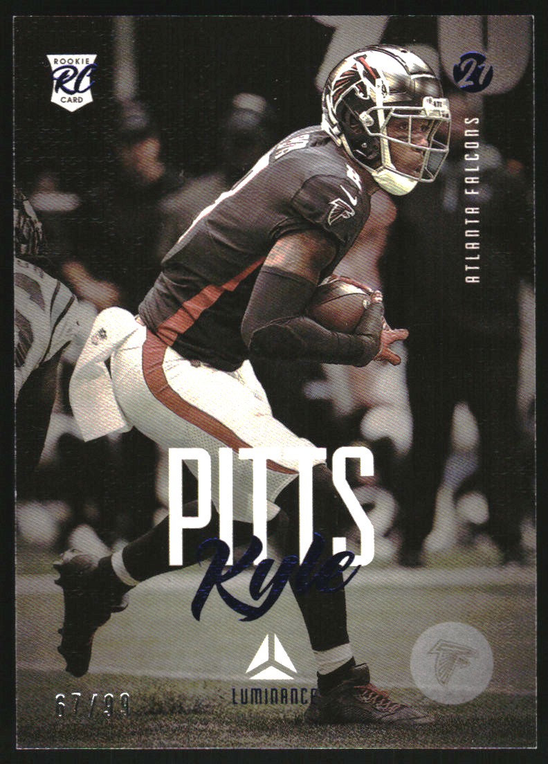 2021 Panini Chronicles Luminance Update Rookies Blue #210 Kyle Pitts