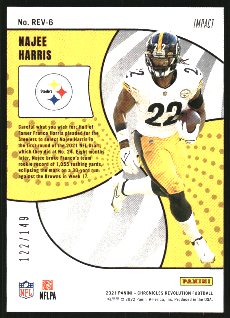 2021 Panini Chronicles Revolution Impact #6 Najee Harris