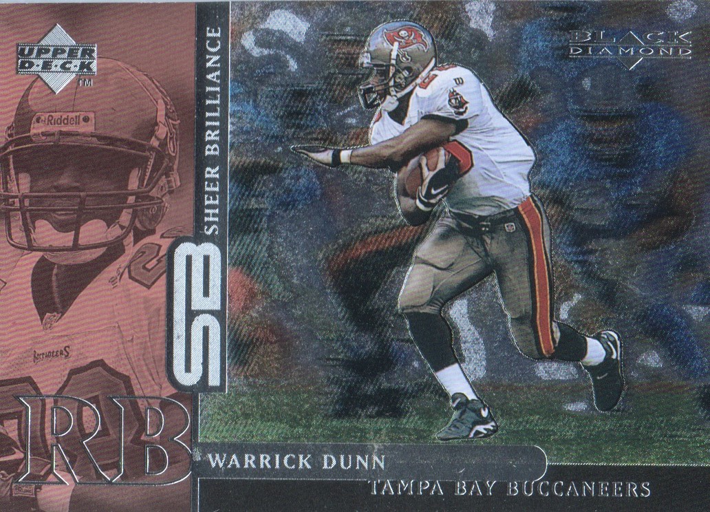 1998 Black Diamond Rookies Sheer Brilliance #B28 Warrick Dunn/2800